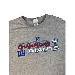 Vintage NY Giants 2007 NFC Champions Super Bowl XLII Long Sleeve Shirt XL Gray